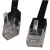 PATCHKÁBEL CAT6, RJ45, U/UTP, FEKETE, 0,25M, SLIM